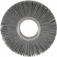 Osborn - 6" OD, 2" Arbor Hole, Crimped Nylon Wheel Brush - 1/2" Face Width, 1-5/8" Trim Length, 5,500 RPM - Apex Tool & Supply