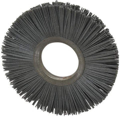 Osborn - 6" OD, 2" Arbor Hole, Crimped Nylon Wheel Brush - 1/2" Face Width, 1-5/8" Trim Length, 5,500 RPM - Apex Tool & Supply