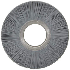 Osborn - 6" OD, 2" Arbor Hole, Crimped Nylon Wheel Brush - 1/2" Face Width, 1-5/8" Trim Length, 5,500 RPM - Apex Tool & Supply
