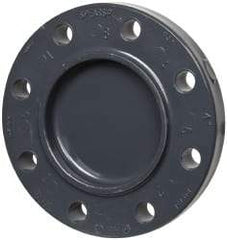 Value Collection - 4" Pipe, 9" OD, PVC Blind Pipe Flange - Schedule 80, Gray - Apex Tool & Supply