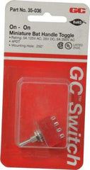 GC/Waldom - 4PDT Miniature On-On Toggle Switch - Solder Lug Terminal, Bat Handle Actuator, 125 VAC at 5 A & 250 VAC at 2 A - Apex Tool & Supply