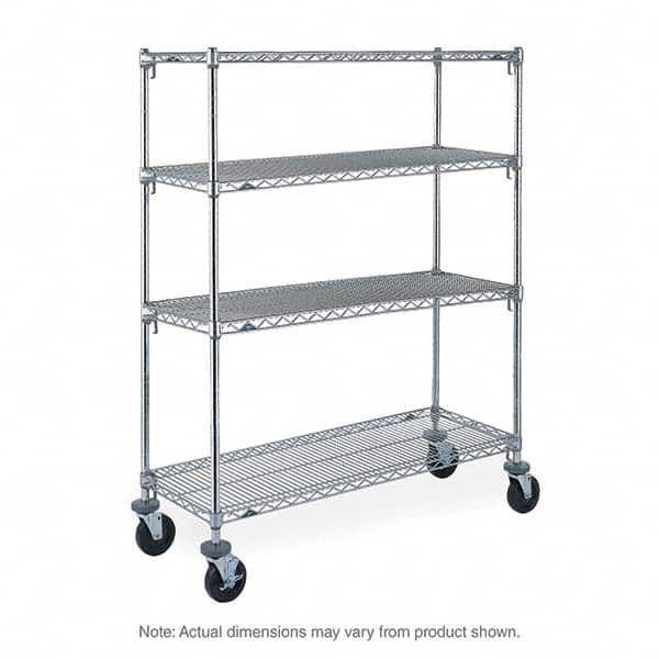 Metro - 600 Lb Capacity 4 Shelf Mobile Wire Shelving Unit - Add-On Unit - Apex Tool & Supply
