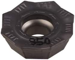 Iscar - OEMT060405 76 Grade IC950 Carbide Milling Insert - TiAlN Finish, 0.1866" Thick, 0.5618" Inscribed Circle, 0.5mm Corner Radius - Apex Tool & Supply