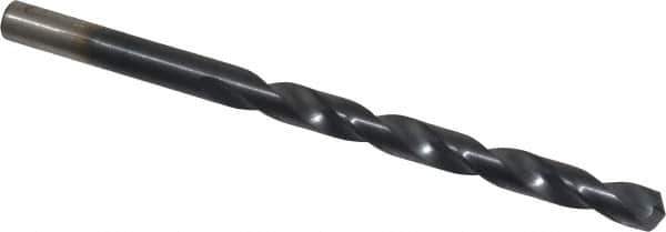 Chicago-Latrobe - Letter F 135° Cobalt Jobber Drill - TiAlN Finish, Right Hand Cut, Spiral Flute, Straight Shank, 4-1/8" OAL, Split Point - Apex Tool & Supply