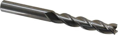 Kennametal - 1/2", 2-1/2" LOC, 1/2" Shank Diam, 5" OAL, 3 Flute, Solid Carbide Square End Mill - Single End, Uncoated, Spiral Flute, 37° Helix, Centercutting, Right Hand Cut, Right Hand Flute, Series AADE - Apex Tool & Supply