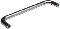 Amatom Electronic Hardware - 4-7/8" Long x 1-1/2" High, Round Handle - Clear Passivated, Stainless Steel, 4-9/16" Center to Center - Apex Tool & Supply