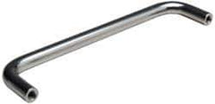 Amatom Electronic Hardware - 6-3/4" Long x 1-3/4" High, Round Handle - Nickel Plated, Brass, 6-7/16" Center to Center - Apex Tool & Supply