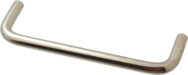 Amatom Electronic Hardware - 4-7/8" Long x 1-1/2" High, Round Handle - Nickel Plated, Brass, 4-9/16" Center to Center - Apex Tool & Supply