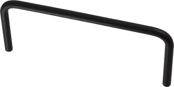 Amatom Electronic Hardware - 5-1/4" Long x 2" High, Round Handle - Black Anodized, Aluminum, 5" Center to Center - Apex Tool & Supply