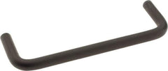 Amatom Electronic Hardware - 4-9/16" Long x 1-1/2" High, Round Handle - Black Anodized, Aluminum, 4-1/4" Center to Center - Apex Tool & Supply
