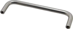 Amatom Electronic Hardware - 4-13/16" Long x 1-1/2" High, Round Handle - Clear Passivated, Stainless Steel, 4-1/2" Center to Center - Apex Tool & Supply