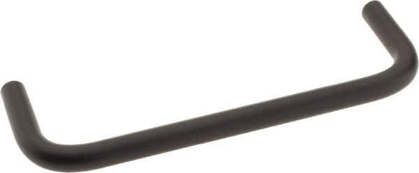 Amatom Electronic Hardware - 4-7/8" Long x 1-1/2" High, Round Handle - Black Anodized, Aluminum, 4-9/16" Center to Center - Apex Tool & Supply