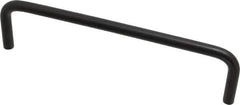 Amatom Electronic Hardware - 6-3/4" Long x 1-3/4" High, Round Handle - Black Anodized, Aluminum, 6-7/16" Center to Center - Apex Tool & Supply