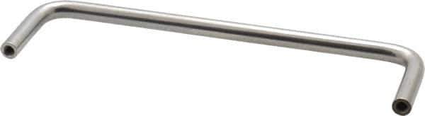 Amatom Electronic Hardware - 6-3/4" Long x 1-3/4" High, Round Handle - Clear Passivated, Stainless Steel, 6-7/16" Center to Center - Apex Tool & Supply