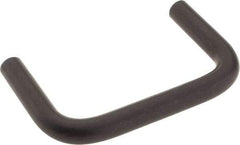 Amatom Electronic Hardware - 3-3/8" Long x 2" High, Round Handle - Black Anodized, Aluminum, 3" Center to Center - Apex Tool & Supply