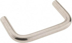 Amatom Electronic Hardware - 3-3/8" Long x 2" High, Round Handle - Clear Passivated, Stainless Steel, 3" Center to Center - Apex Tool & Supply