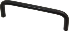 Amatom Electronic Hardware - 4-3/8" Long x 1-7/8" High, Round Handle - Black Oxide Finish, Stainless Steel, 4" Center to Center - Apex Tool & Supply
