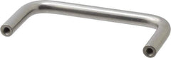 Amatom Electronic Hardware - 4-3/8" Long x 2" High, Round Handle - Clear Passivated, Stainless Steel, 4" Center to Center - Apex Tool & Supply