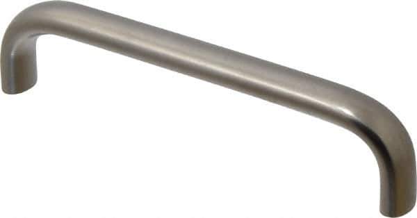 Amatom Electronic Hardware - 4-9/32" Long x 0.44" Wide x 1" High, Oval Handle - Clear Passivated, Stainless Steel, 4" Center to Center - Apex Tool & Supply