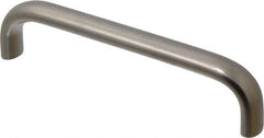 Amatom Electronic Hardware - 4-9/32" Long x 0.44" Wide x 1" High, Oval Handle - Clear Passivated, Stainless Steel, 4" Center to Center - Apex Tool & Supply