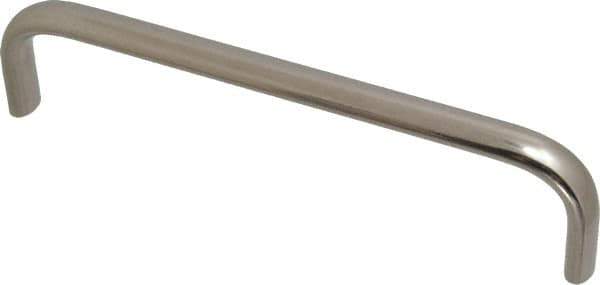 Amatom Electronic Hardware - 6-9/32" Long x 0.44" Wide x 1-1/2" High, Oval Handle - Clear Passivated, Stainless Steel, 6" Center to Center - Apex Tool & Supply