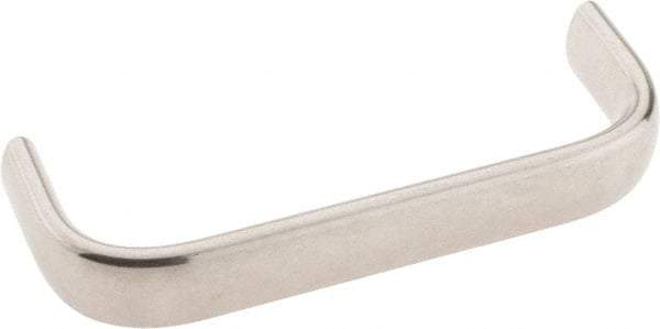 Amatom Electronic Hardware - 4-9/32" Long x 0.63" Wide x 1-1/2" High, Oval Handle - Clear Passivated, Stainless Steel, 4" Center to Center - Apex Tool & Supply