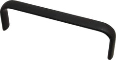 Amatom Electronic Hardware - 6-9/32" Long x 0.63" Wide x 2" High, Oval Handle - Black Anodized, Aluminum, 6" Center to Center - Apex Tool & Supply