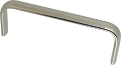 Amatom Electronic Hardware - 6-9/32" Long x 0.63" Wide x 2-1/4" High, Oval Handle - Clear Passivated, Stainless Steel, 6" Center to Center - Apex Tool & Supply