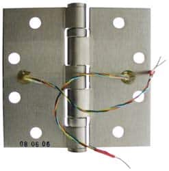 Stanley - 4-1/2" Long x 4-1/2" Wide Steel Full Mortise, Concealed Electric Commercial Hinge - Apex Tool & Supply