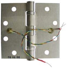 Stanley - 4-1/2" Long x 4-1/2" Wide Steel Full Mortise, Concealed Electric Commercial Hinge - Apex Tool & Supply