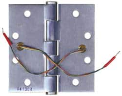 Stanley - 4-1/2" Long x 4-1/2" Wide Steel Full Mortise, Concealed Electric Commercial Hinge - Apex Tool & Supply