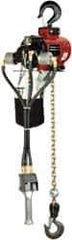 Ingersoll-Rand - 2,200 Lb Load Limit, 10' Max Height Air Chain Hoist - 70 SCFM at 90 PSI, 4-26 FPM Lift Speed, 15-1/2" Min Headroom, Pull Cord Control - Apex Tool & Supply