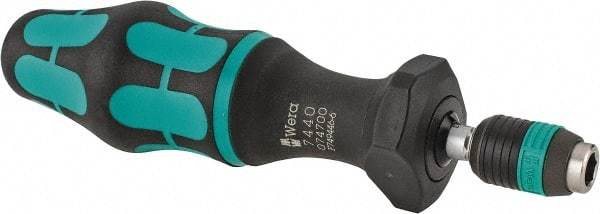 Wera - 1 Piece, 0.3 to 1.2 N/m, Adjustable Torque Limiting Screwdriver - 6" OAL, 1/4" Drive, 0.05" Graduation - Apex Tool & Supply
