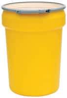 Eagle - 30 Gallon Capacity, Plastic Lever Lock, Yellow Lab Pack - 5 Gallon Container, Polyethylene, 220 Lb. Capacity, UN 1H2/X100/S Listing - Apex Tool & Supply