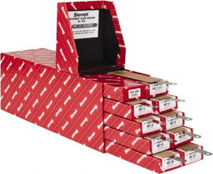 Starrett - 108 Piece, 0.0015 to 0.015" Thick, Parallel Feeler Gage Set - 12" Leaf Length, 1/2" Wide, Tempered Steel - Apex Tool & Supply