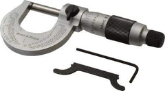 TESA Brown & Sharpe - 0 to 1" Range, 0.0001" Graduation, Mechanical Outside Micrometer - Friction Thimble, Accurate to 0.004mm - Apex Tool & Supply