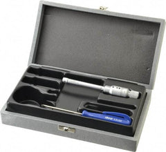 TESA Brown & Sharpe - 0.275 to 0.35", 2" Gage Depth, Mechanical Inside Hole Micrometer - 0.0001" Graduation, Ratchet Stop Thimble - Apex Tool & Supply