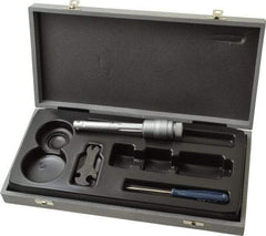 TESA Brown & Sharpe - 0.5 to 0.6", 3" Gage Depth, Mechanical Inside Hole Micrometer - 0.0002" Graduation, Ratchet Stop Thimble - Apex Tool & Supply