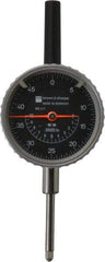 TESA Brown & Sharpe - 1" Range, 0-50 Dial Reading, 0.0005" Graduation Dial Drop Indicator - 2-1/4" Dial, 0.05" Range per Revolution, Revolution Counter - Apex Tool & Supply