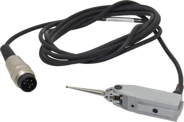 TESA Brown & Sharpe - 0.0118 Inch Maximum Measurement, Ball Bearing Type, Lever Gage Head - 90mm Body Length, 0.2% Linearity, 0.10 Micro m Repeatability, 2m Cable Length, 6.56 Ft. Cable Length, Angle, Miniature Size - Apex Tool & Supply