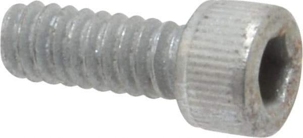 Value Collection - #6-32 UNC Hex Socket Drive, Socket Cap Screw - Alloy Steel, Zinc-Plated Finish, Fully Threaded, 3/8" Length Under Head - Apex Tool & Supply