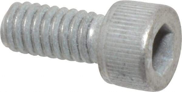 Value Collection - #8-32 UNC Hex Socket Drive, Socket Cap Screw - Alloy Steel, Zinc-Plated Finish, Fully Threaded, 3/8" Length Under Head - Apex Tool & Supply