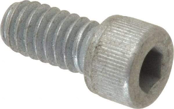 Value Collection - 1/4-20 UNC Hex Socket Drive, Socket Cap Screw - Alloy Steel, Zinc-Plated Finish, Fully Threaded, 1/2" Length Under Head - Apex Tool & Supply