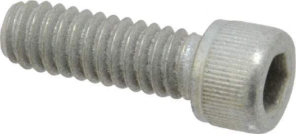 Value Collection - 1/4-20 UNC Hex Socket Drive, Socket Cap Screw - Alloy Steel, Zinc-Plated Finish, Fully Threaded, 3/4" Length Under Head - Apex Tool & Supply