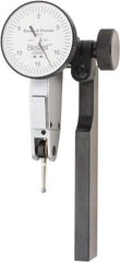 TESA Brown & Sharpe - 0.03 Inch Range, 0.0005 Inch Dial Graduation, Horizontal Dial Test Indicator - 1 Inch White Dial, 0-15-0 Dial Reading - Apex Tool & Supply