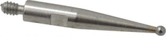 TESA Brown & Sharpe - 1mm Ball Diam, Carbide, Ball Test Indicator Contact Point - 1/2" Contact Point Length, Use with Brown & Sharpe BesTest 599 Series - Apex Tool & Supply