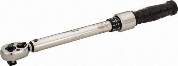 CDI - 3/8" Drive Micrometer Type Ratchet Head Torque Wrench - 30 In/Lb to 250 In/Lb Torque, 11" OAL - Apex Tool & Supply