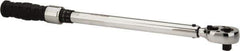 CDI - 1/2" Drive Click Type Adjustable Clicker Torque Wrench - 34 N/m to 197 N/m Torque, 19" OAL, 1.4 N/m Graduation - Apex Tool & Supply