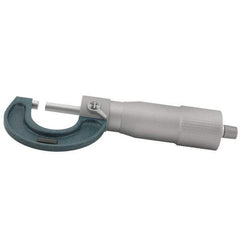 Mitutoyo - 0 to 25mm Range, 0.01mm Graduation, Mechanical Outside Micrometer - Ratchet Stop Thimble, Accurate to 0.0001" - Apex Tool & Supply
