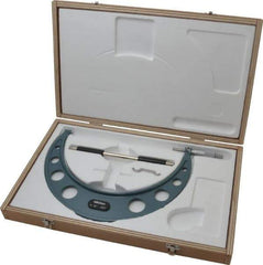 Mitutoyo - 9 to 10" Range, 0.001" Graduation, Mechanical Outside Micrometer - Ratchet Stop Thimble, Accurate to 0.00025" - Apex Tool & Supply